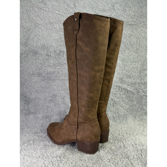 SOUL by Naturalizer Zoya Knee High Boot Women's 7.5 Brown Riding Boho Western - Picture 4 of 10